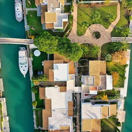 Unique Canal Villa With Boat Dock In Porto Hydra Villa Plepi
