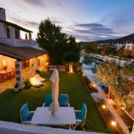 Unique Canal Villa With Boat Dock In Porto Hydra Villa